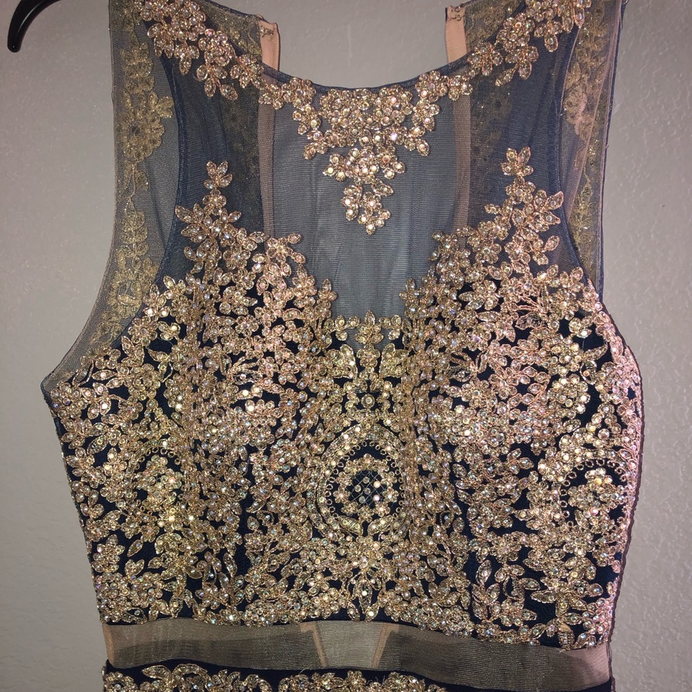 Navy blue prom dress